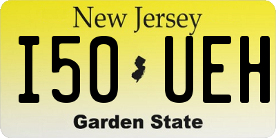 NJ license plate I50UEH