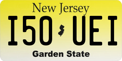 NJ license plate I50UEI