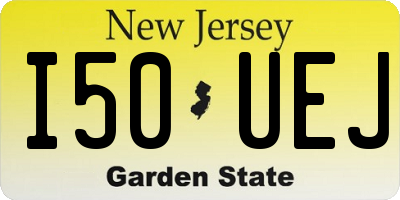 NJ license plate I50UEJ