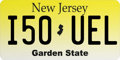 NJ license plate I50UEL