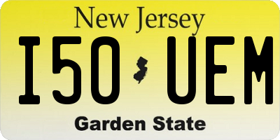 NJ license plate I50UEM