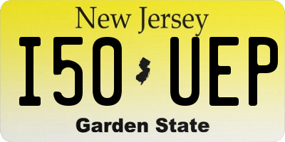 NJ license plate I50UEP