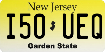 NJ license plate I50UEQ