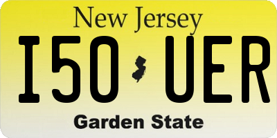 NJ license plate I50UER