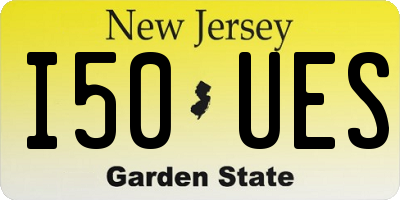 NJ license plate I50UES