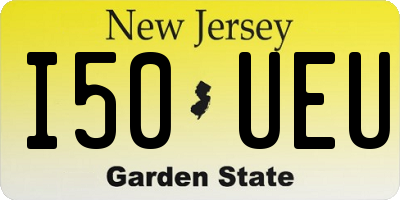 NJ license plate I50UEU