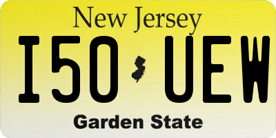NJ license plate I50UEW