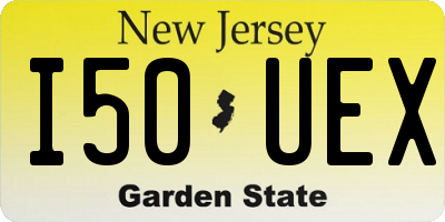 NJ license plate I50UEX