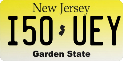 NJ license plate I50UEY
