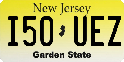 NJ license plate I50UEZ