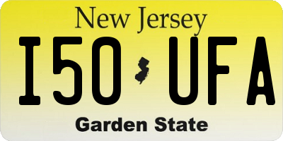 NJ license plate I50UFA