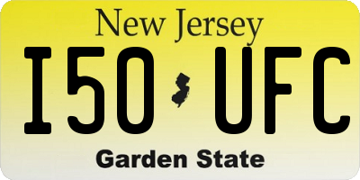 NJ license plate I50UFC