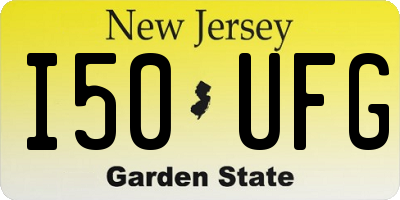 NJ license plate I50UFG