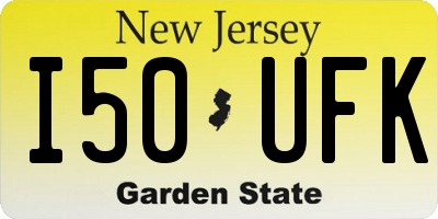 NJ license plate I50UFK