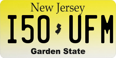 NJ license plate I50UFM