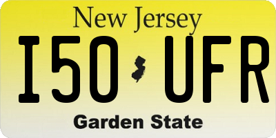 NJ license plate I50UFR