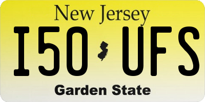 NJ license plate I50UFS