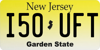 NJ license plate I50UFT