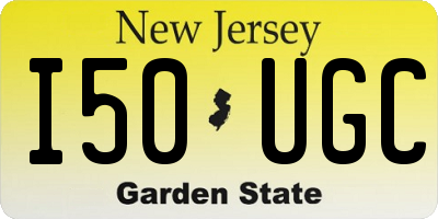 NJ license plate I50UGC