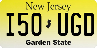 NJ license plate I50UGD
