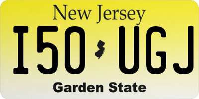 NJ license plate I50UGJ