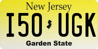 NJ license plate I50UGK