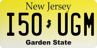 NJ license plate I50UGM