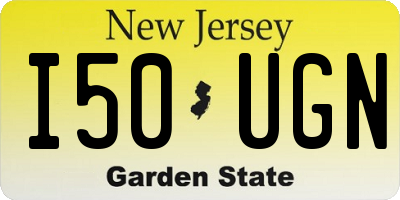 NJ license plate I50UGN