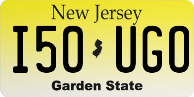 NJ license plate I50UGO