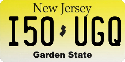 NJ license plate I50UGQ