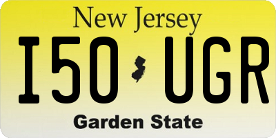 NJ license plate I50UGR