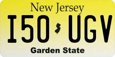NJ license plate I50UGV