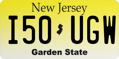 NJ license plate I50UGW