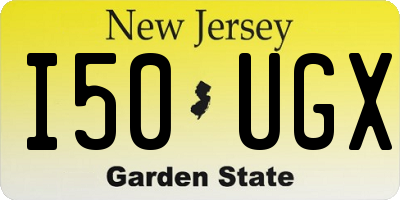 NJ license plate I50UGX