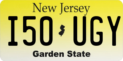 NJ license plate I50UGY