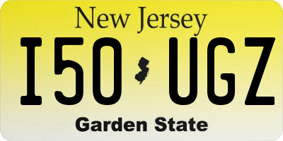 NJ license plate I50UGZ