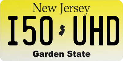 NJ license plate I50UHD