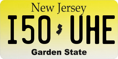 NJ license plate I50UHE