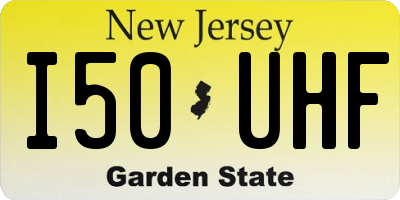 NJ license plate I50UHF