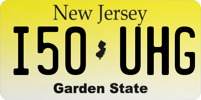 NJ license plate I50UHG