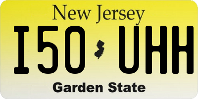 NJ license plate I50UHH