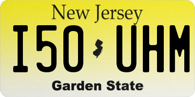 NJ license plate I50UHM