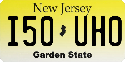 NJ license plate I50UHO