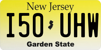 NJ license plate I50UHW