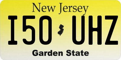 NJ license plate I50UHZ