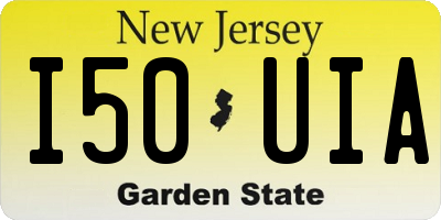 NJ license plate I50UIA