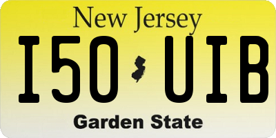 NJ license plate I50UIB
