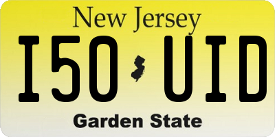 NJ license plate I50UID