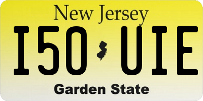 NJ license plate I50UIE