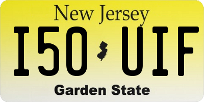 NJ license plate I50UIF